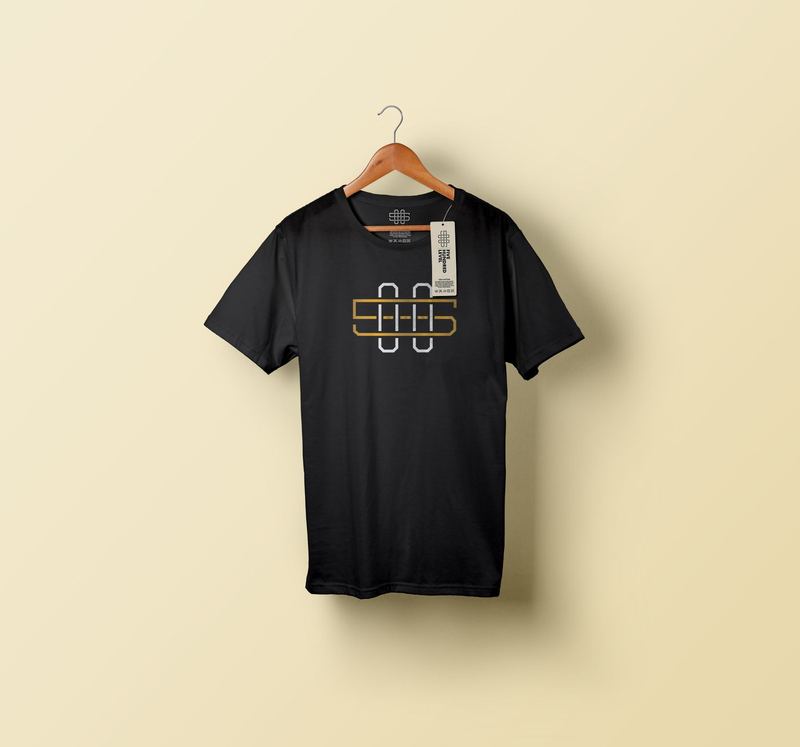 Maze T Shirt Hanging Mockup — 500 Maze Logo