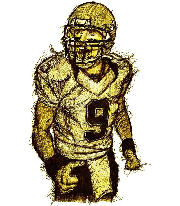 Drew Brees yellow — 500 level final