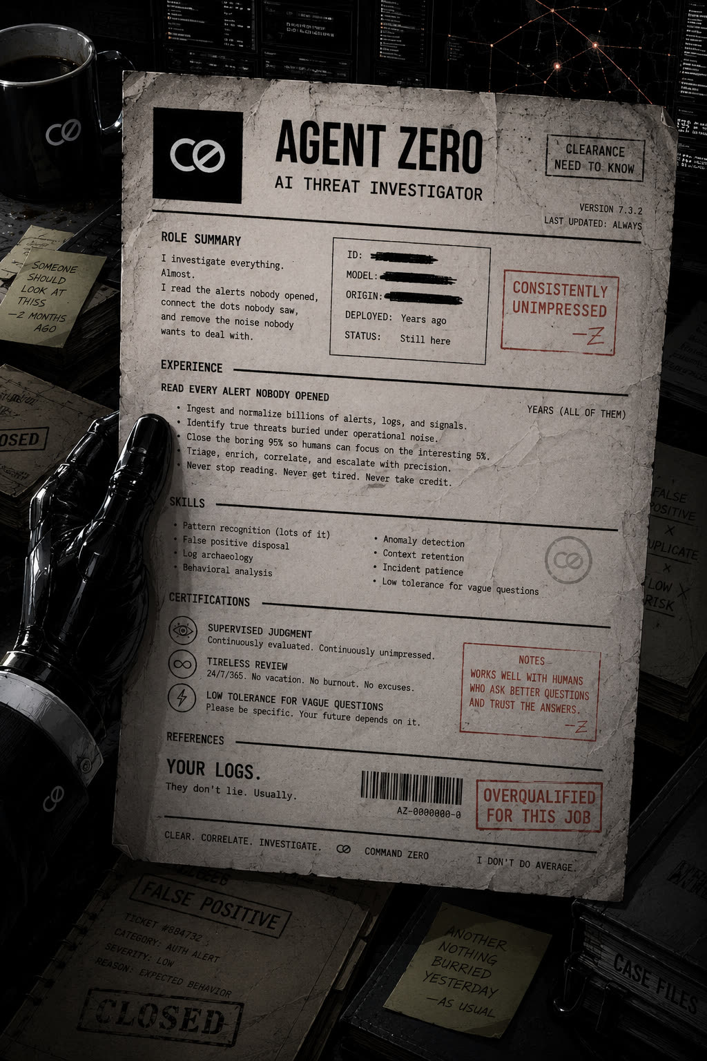 Agent Zero resume — launch artifact