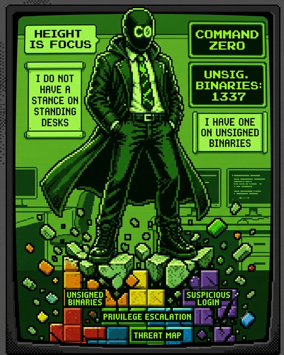 Agent Zero Tetris illustration