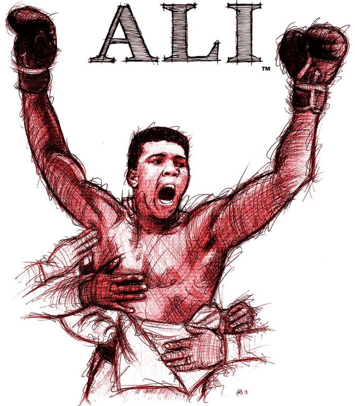 ALI HANDS UP RED — ALI