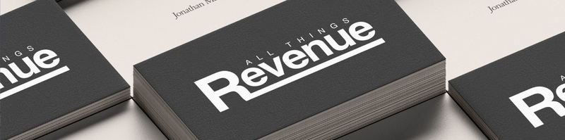 LinkedIn Business Cards Revenue Logo 1400x349 Black Background — Revenue Logo 1