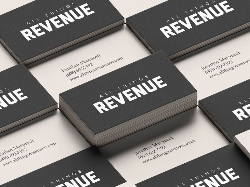 3Business Card Stacked Mockup — Revenue Logo 3