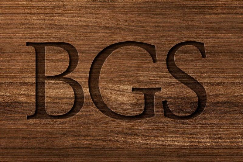 BGS Only engraved wood text effect psd editable template — BGS Mockups