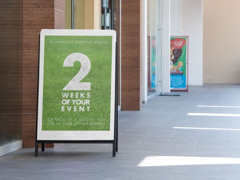 vertical frame banner mockup outside a store a11344 — BirdieBox Display