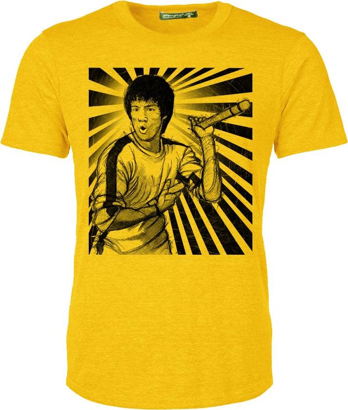 Bruce Lee on yellow 2 — Bruce Lee