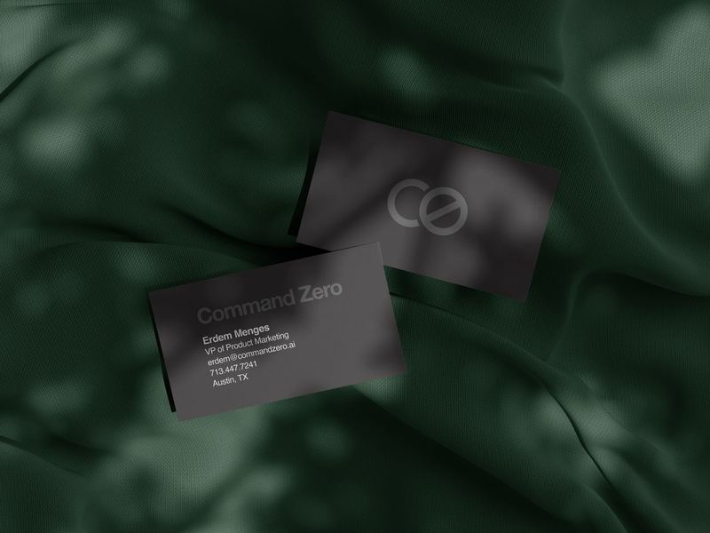 Erdem business card black card mockup