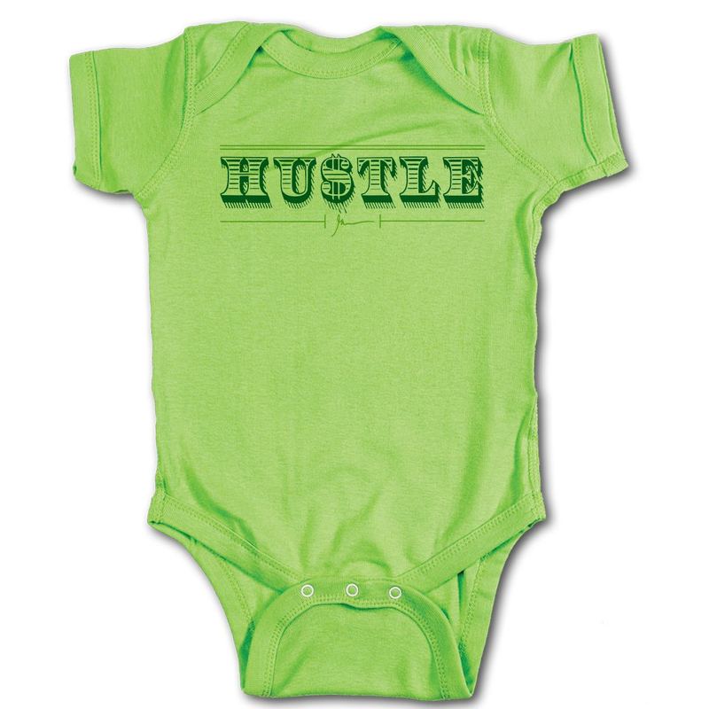 Hustle lime green onesie — Gary V Deck