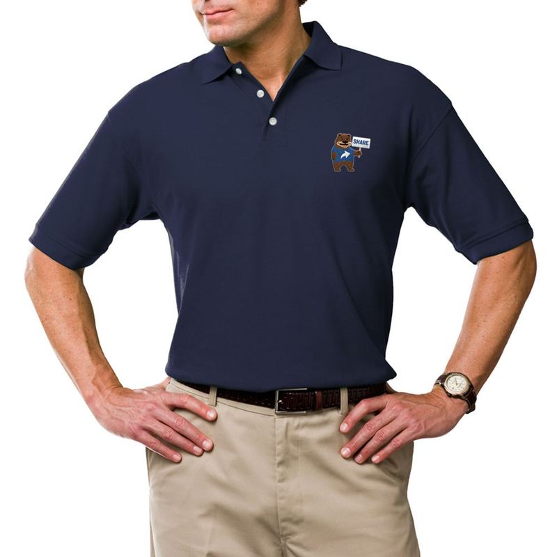 Gary V Share bear on Navy Polo shirt — Gary Vaynerchuk