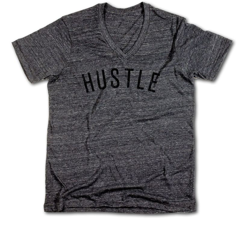 Hustle Arch on black v neck — Gary Vaynerchuk