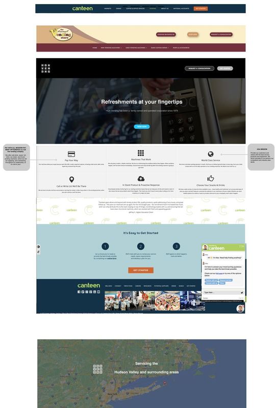 HGA VENDING WIREFRAME screenshots — HGA Wireframe