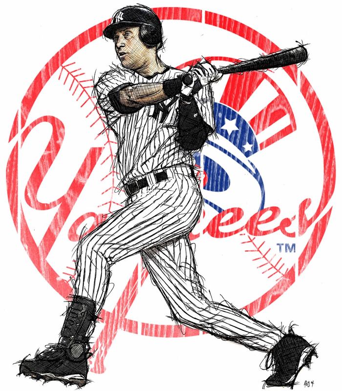 Derek Jeter w logo 2 — NEW YORK YANKEES