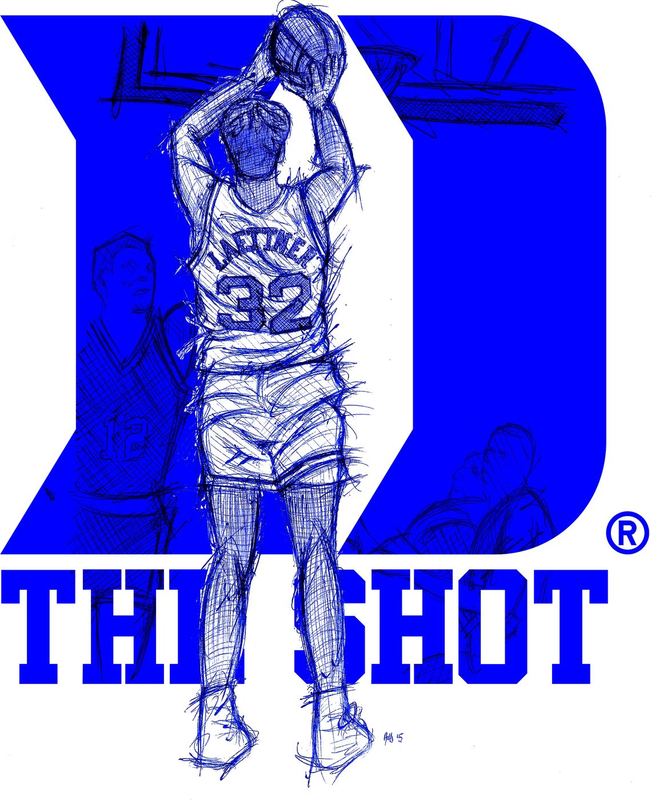 Christian Laettner THE SHOT W LOGO — Christian Laettner