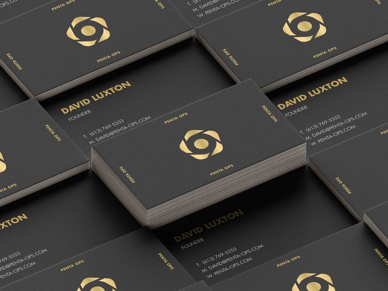 PENTA OPS Business Card Stacked Mockup — PENTA OPS Mock ups