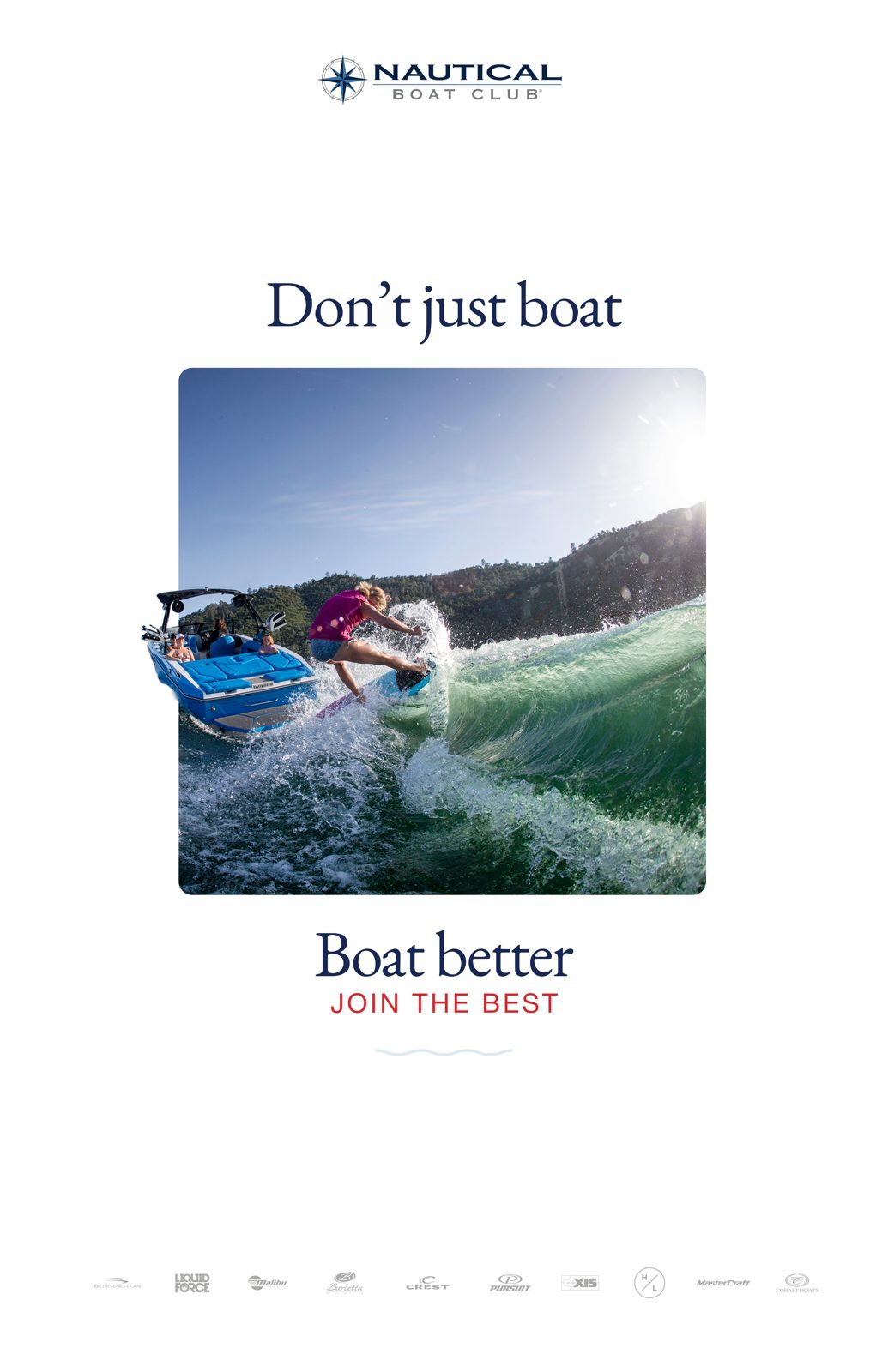 Boat Better Clipped 4 11x17 Print Boat Better Surf — Nautical Boat Club