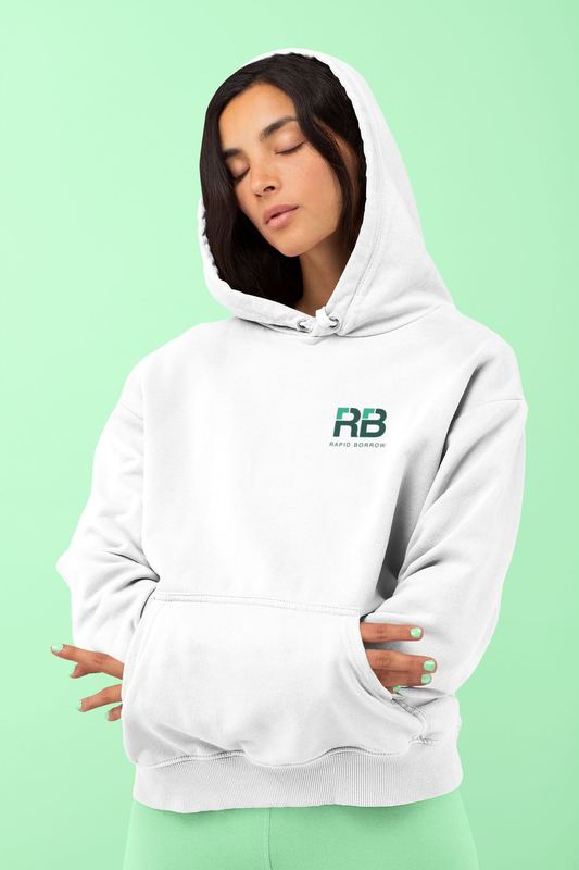 mockup of a woman comfortably wearing a hoodie 32790 — Rapid Borrow Swag