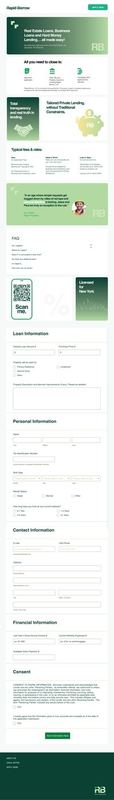 Rapid Borrow wireframe jotform embed — Rapid Borrow Website