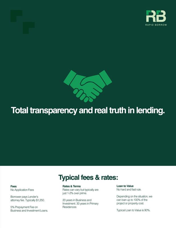 Rapid Borrow 8.5x11 Hand Shake Truth in Lending — Rapid Borrow Print