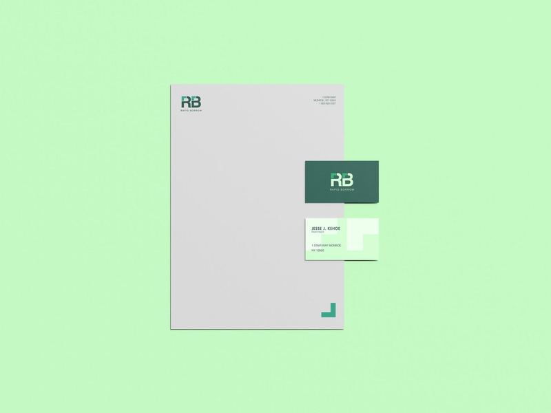 Rapid Borrow Branding business card letterhead Mockup — Rapid Borrow Print