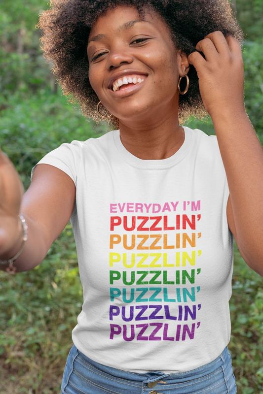 t shirt mockup of a smiling woman in the woods 30614 (2) — PUZZLE SWAG