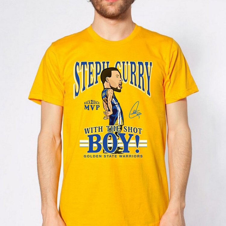 Steph on yellow Men's Grey & White SHIRTS